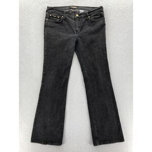 Fabulosity Jeans Women's 15 Black‎ Stretch Denim Wide Leg Flared Leg Vintage Y2K